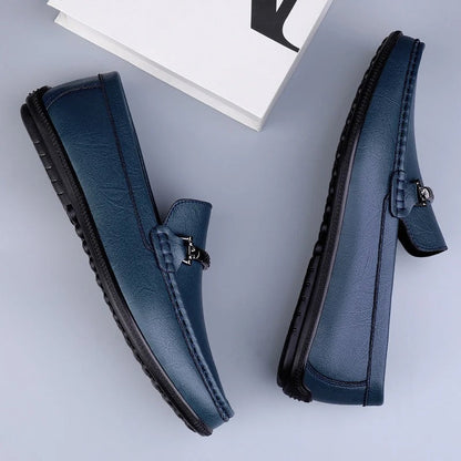 Men's Slip-On Loafers Formal Leather Black