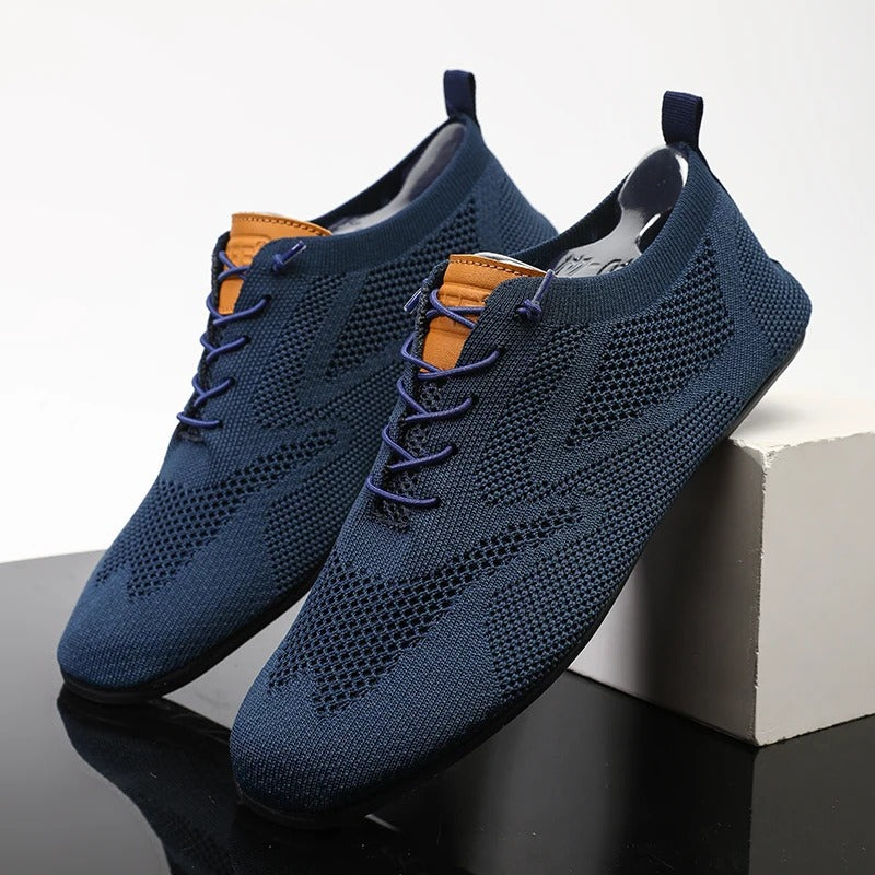 Men's Slip On Shoes Knit Low Lace Detail