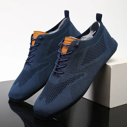 Men's Slip On Shoes Knit Low Lace Detail