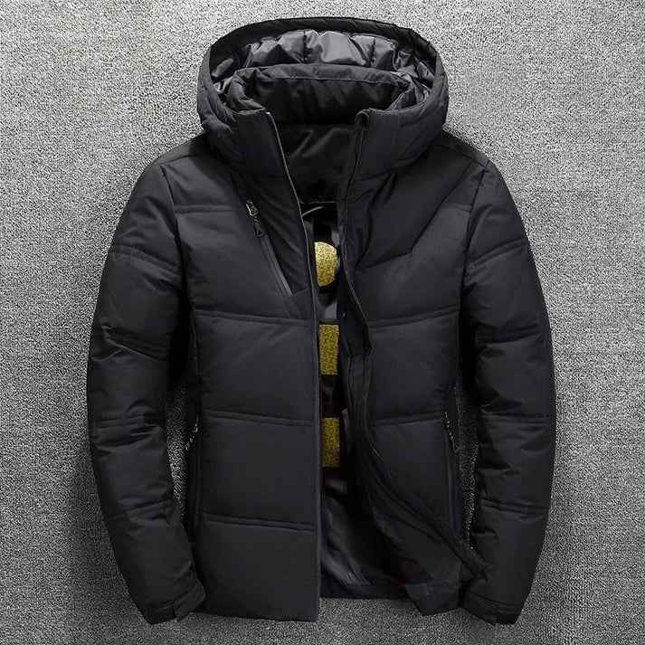 Men's Hooded Puffer Jacket - Fashinoza