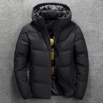 Men's Hooded Puffer Jacket - Fashinoza