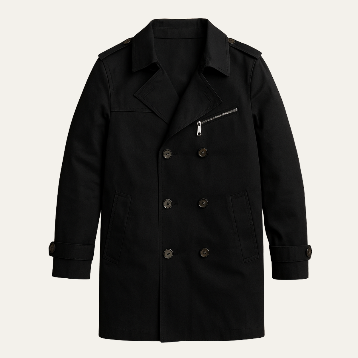 Merrick Men's Double Breasted Trench Coat - Fashinoza