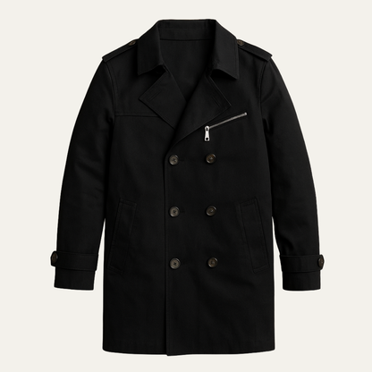 Merrick Men's Double Breasted Trench Coat - Fashinoza
