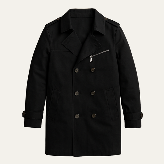 Merrick Men's Double Breasted Trench Coat - Fashinoza