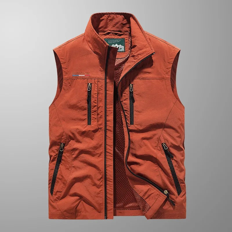 Men's Full Zip Utility Vest - Fashinoza