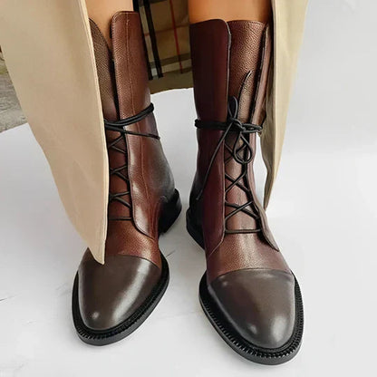 Image of Fiona | Women's Lace-Up Mid-Calf Boots