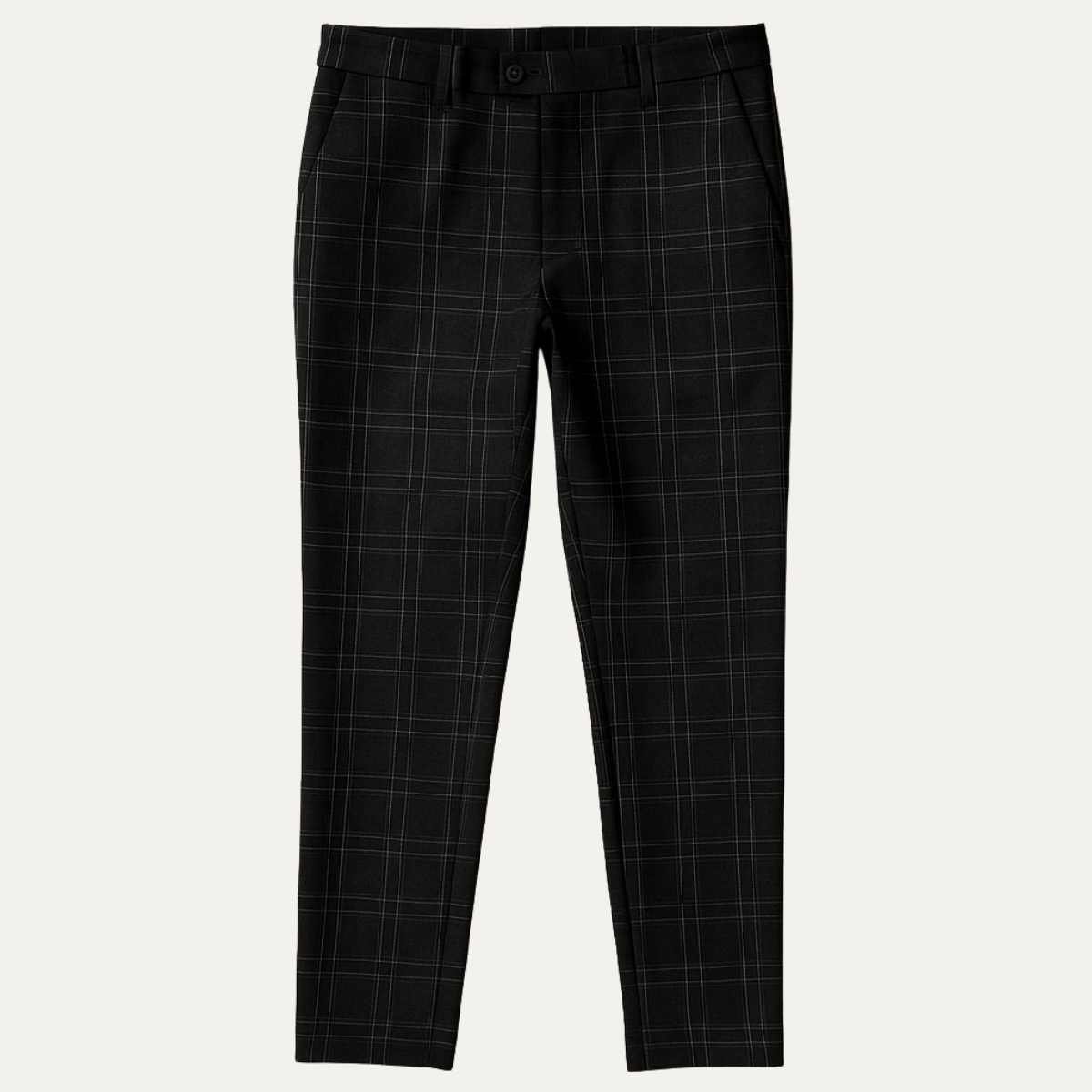 Men's Slim Fit Checked Pants - Fashinoza