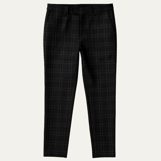 Men's Slim Fit Checked Pants - Fashinoza