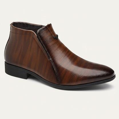 Mantova Men's Vintage Leather Ankle Boots Pointed Toe