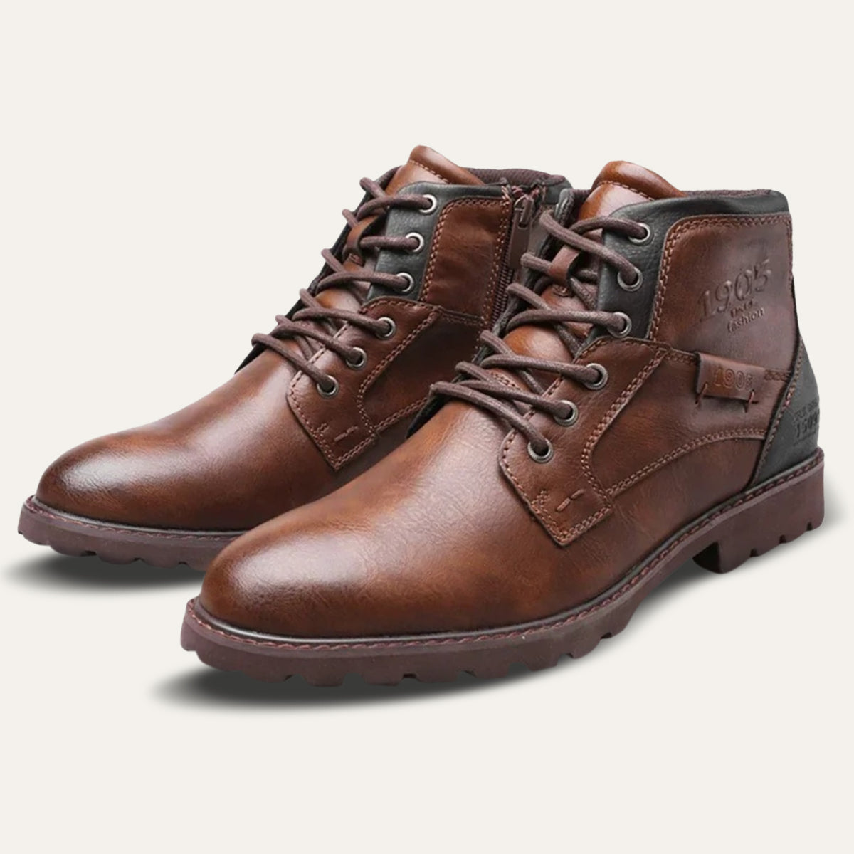 Men's Military Combat Leather Boots - Fashinoza