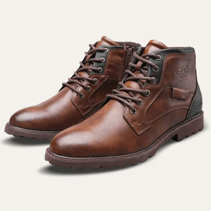 Men's Military Combat Leather Boots - Fashinoza