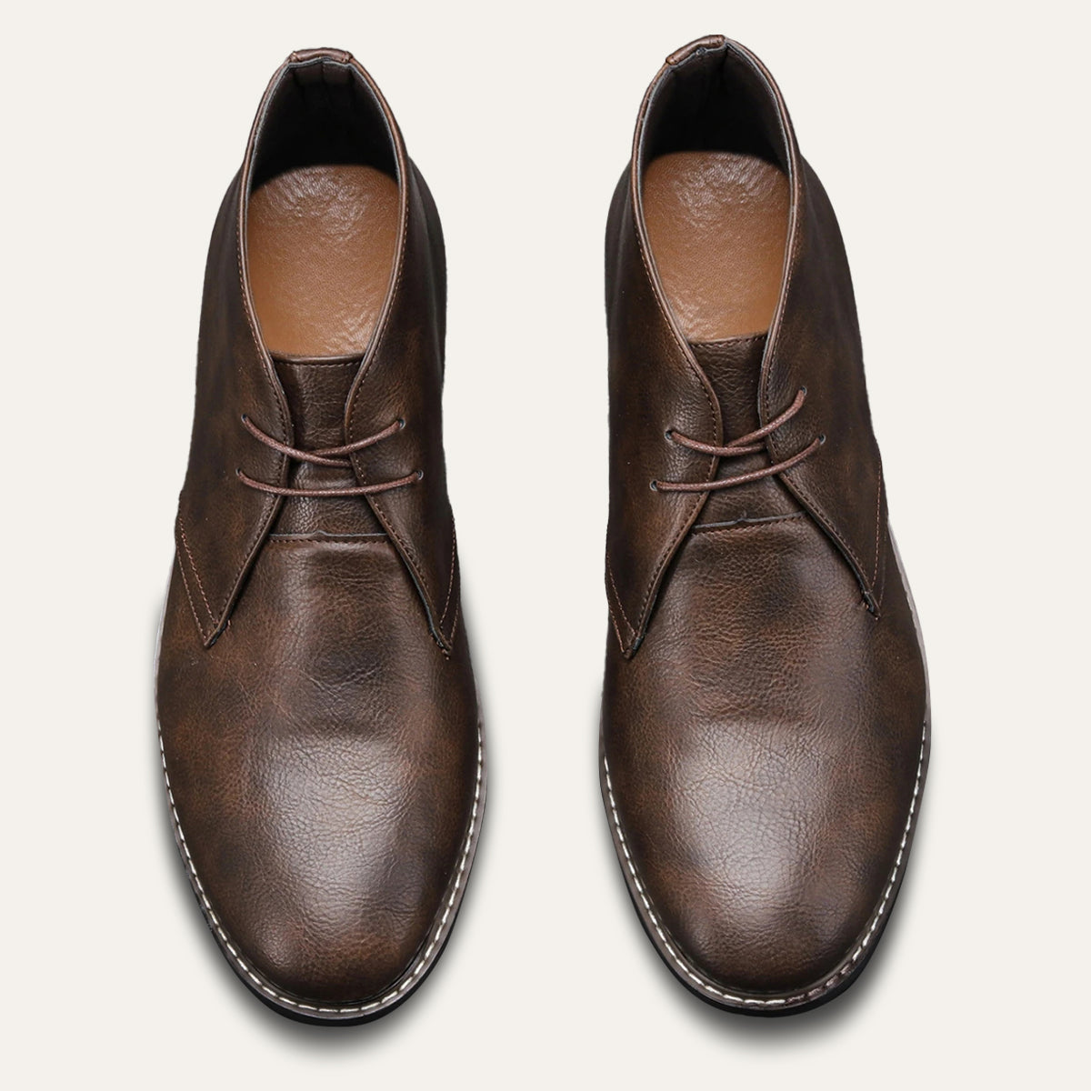 Crosby Men's Leather Ankle Boots Lace Up Brown