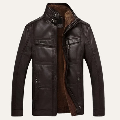 Radcliffe Men's Leather Jacket - Fashinoza