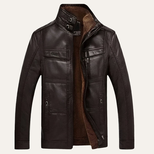 Radcliffe Men's Leather Jacket - Fashinoza