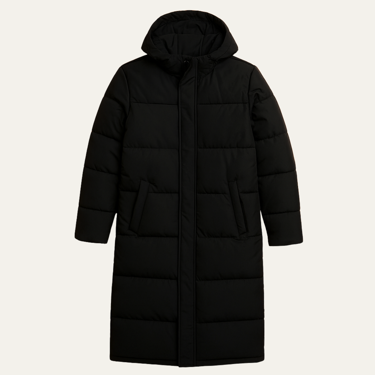 Men's Long Puffer Hooded Winter Coat - Fashinoza