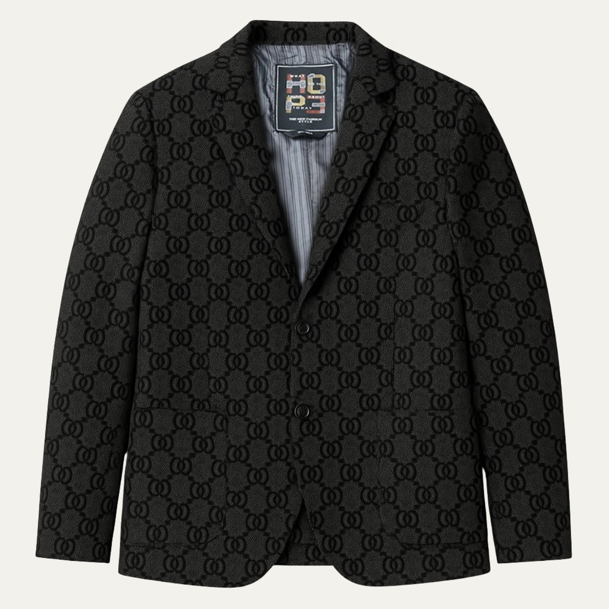 Men's Houndstooth Business Jacket Oversized - Fashinoza