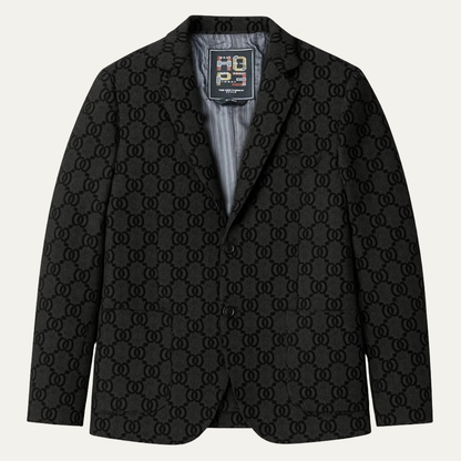 Men's Houndstooth Business Jacket Oversized - Fashinoza