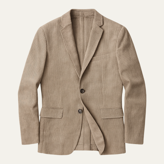 Men's Slim Fit Corduroy Blazer Suit - Fashinoza