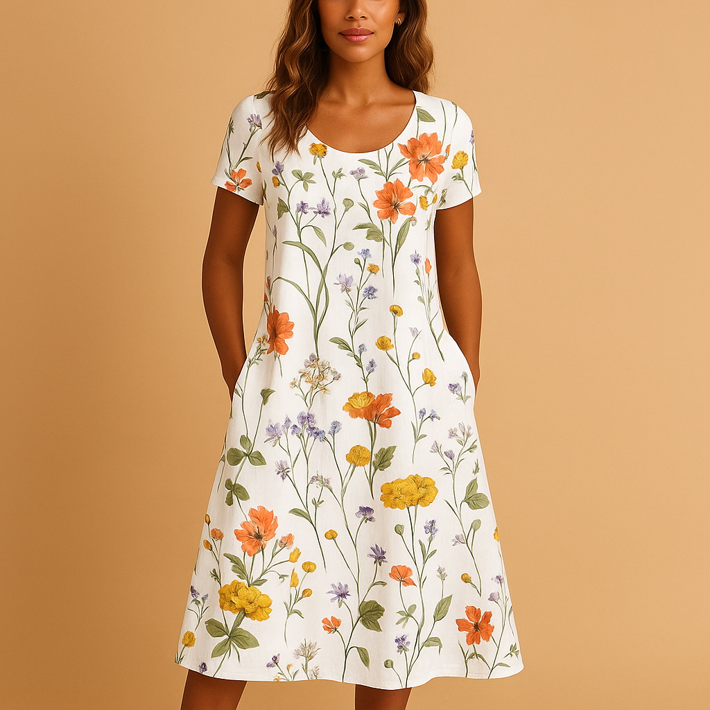 Women's Floral Casual Dress - 
Fashinoza