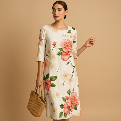 Women’s flowy midi dress with a lightweight breathable design, perfect for casual outings, formal events, and everyday wear.