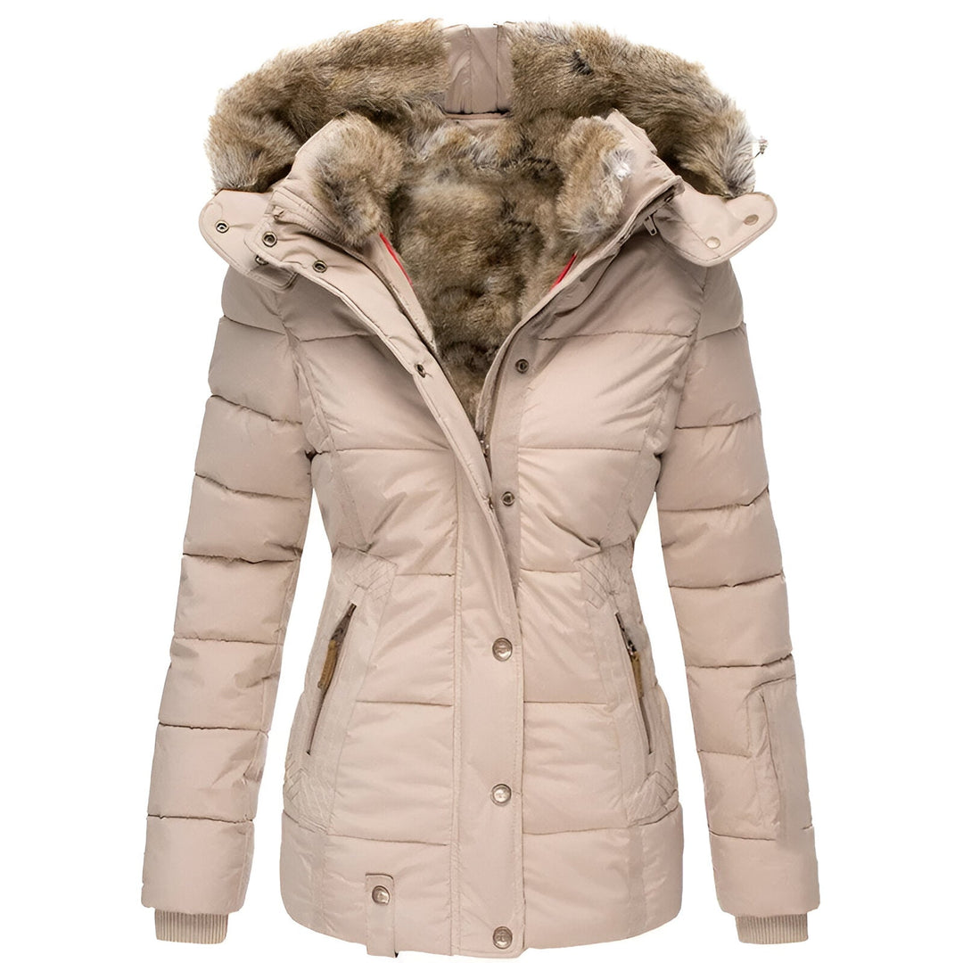 Gabrielle | Women’s Winter Puffer Jacket with Fur Hood Caliboot