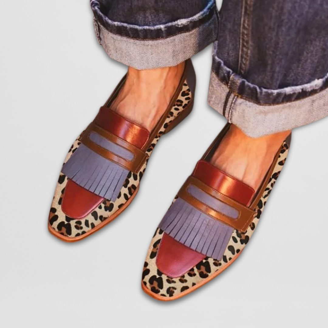 Women's Loafers Fringe Strap Patterned