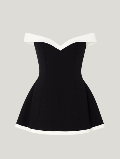 Image of Frances | Women's Off-the-Shoulder A-Line Mini Dress