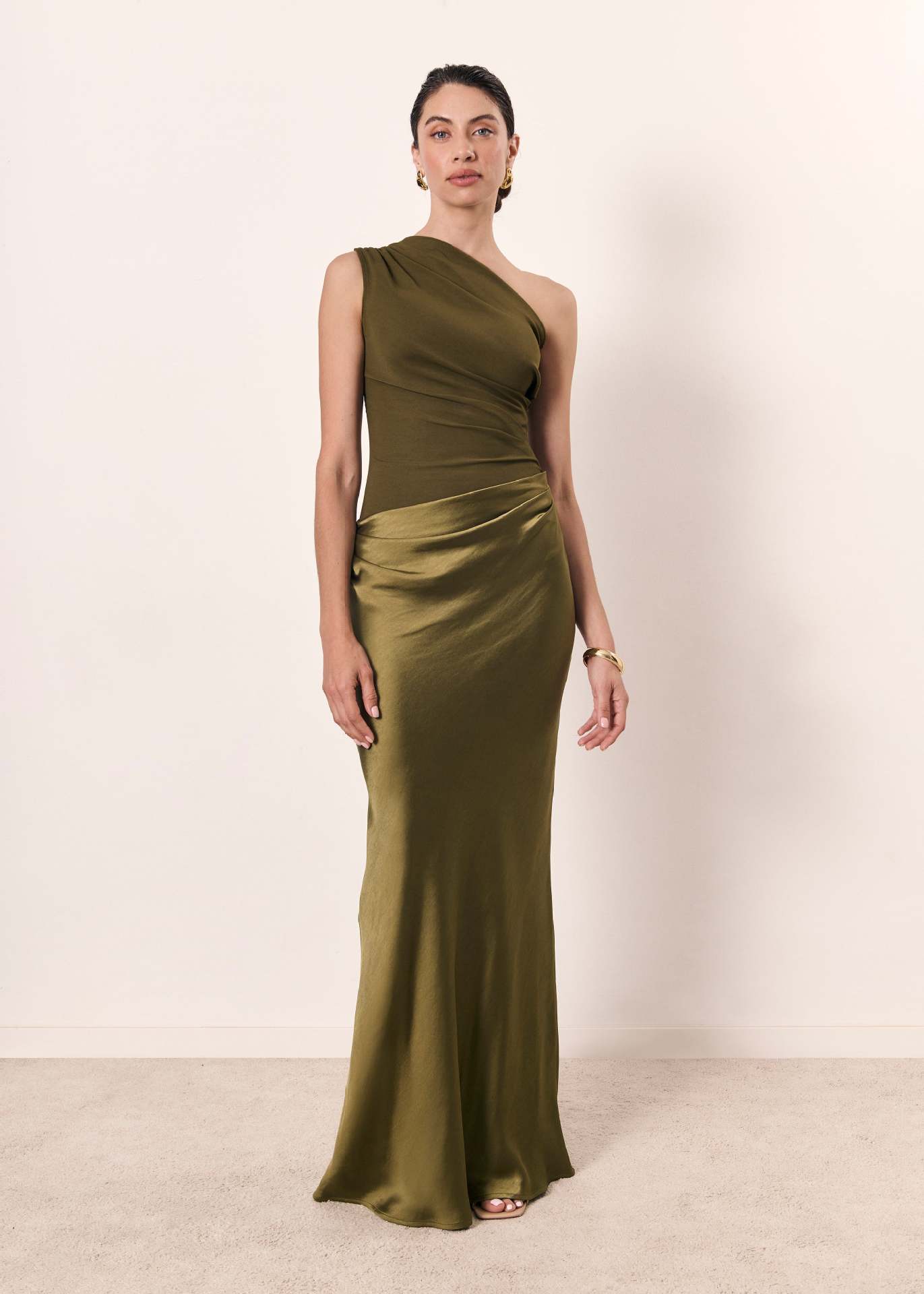 Women's One Shoulder Maxi Dress