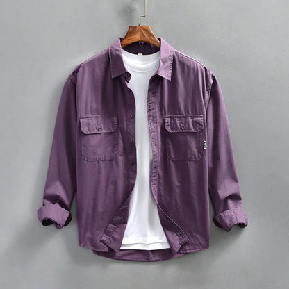 Men's Long Sleeve Button Up Shirt - Fashinoza