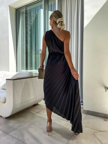 Women's Floral Cocktail Dress Flowy Draped