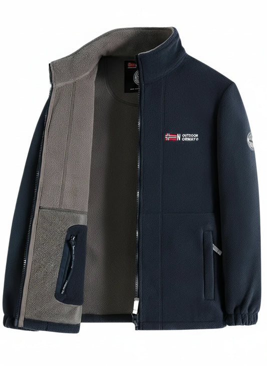 Men's Full-Zip Fleece Jacket Outdoor - Fashinoza