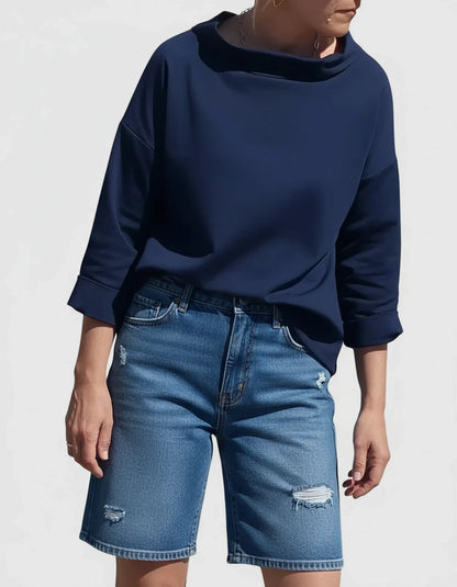 Women's Funnel Neck Blouse