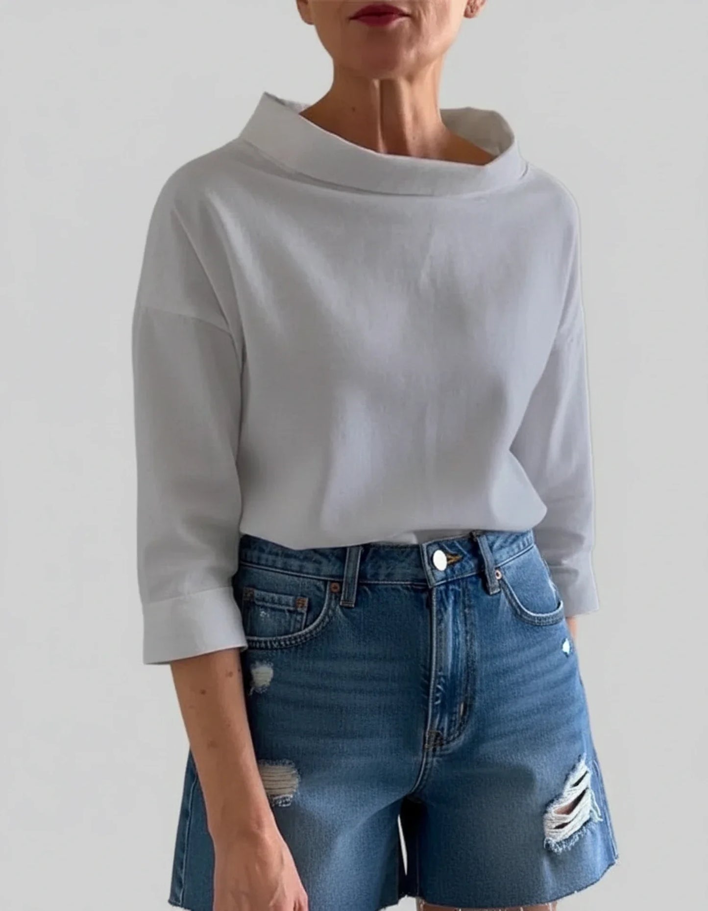 Women's Funnel Neck Blouse