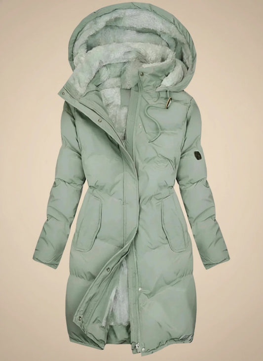 Women's Fur Lined Puffer Jacket - Fashinoza