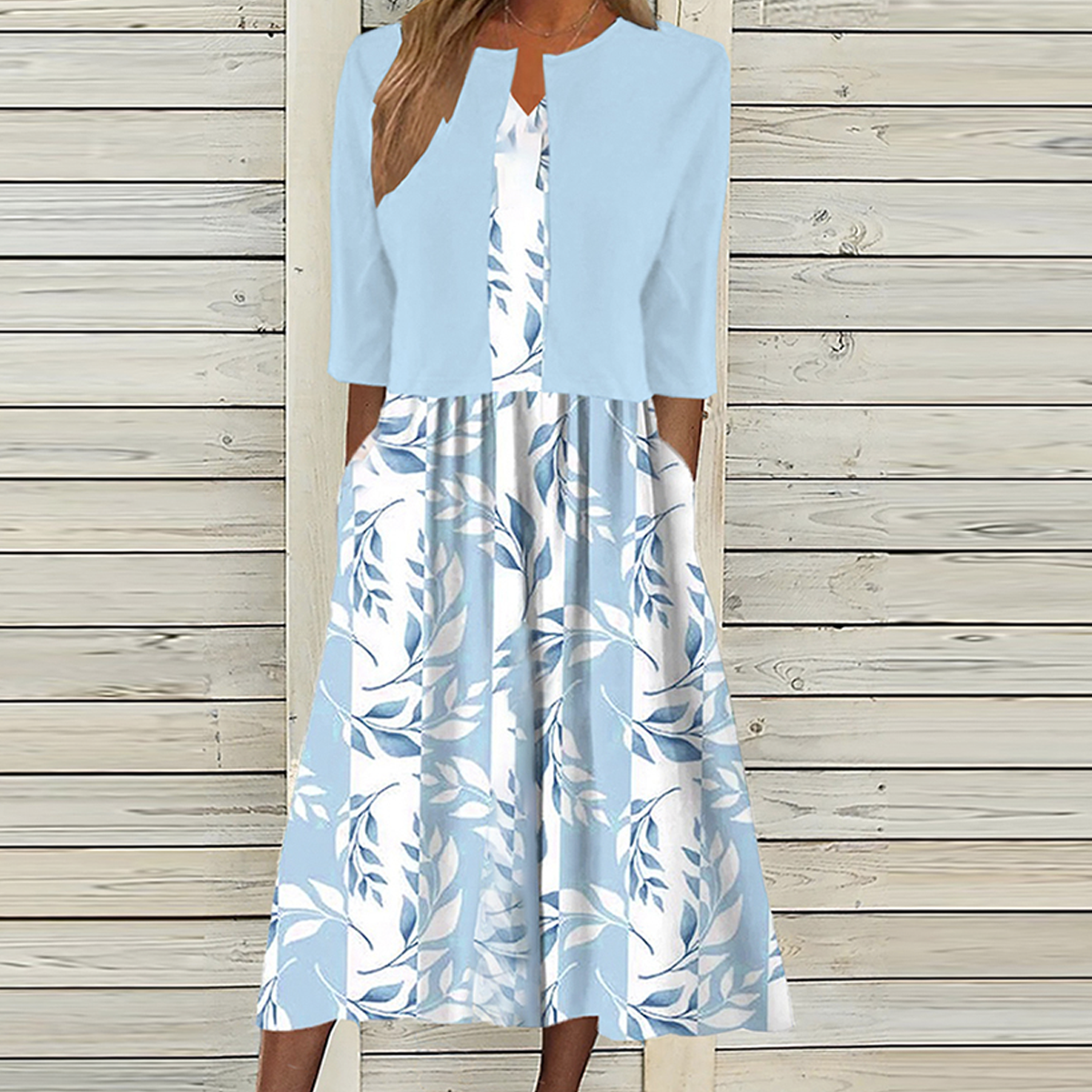 Women’s Greer Floral Print Midi Dress with Matching Jacket