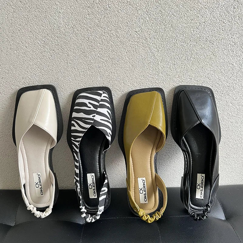 Image of Gail | Women's Slingback Square Toe Loafers