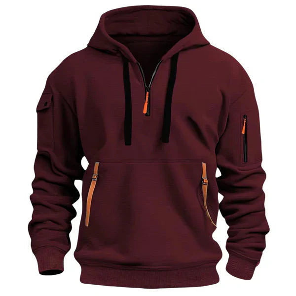 Image of Gavin | Men's Half-Zip Pullover Hoodie