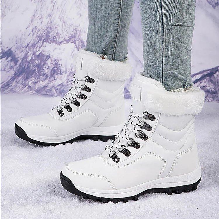 Women's Padded Lace-Up Boots - Fashinoza