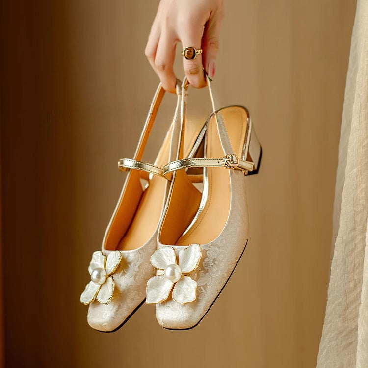 Camellia Slingback Pumps