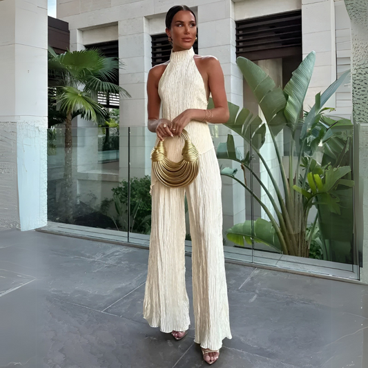 Women's Halter Maxi Dress Backless - Fashinoza