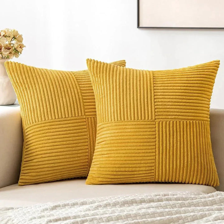 Corduroy Cushion Cover Soft Textured Beige