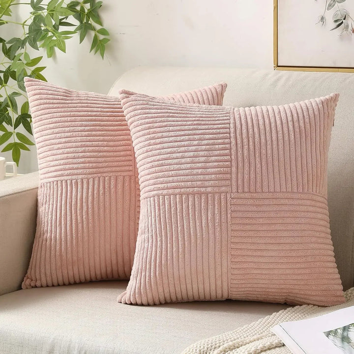Corduroy Cushion Cover Soft Textured Beige