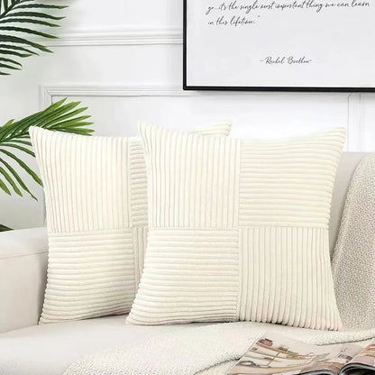 Corduroy Cushion Cover Soft Textured Beige