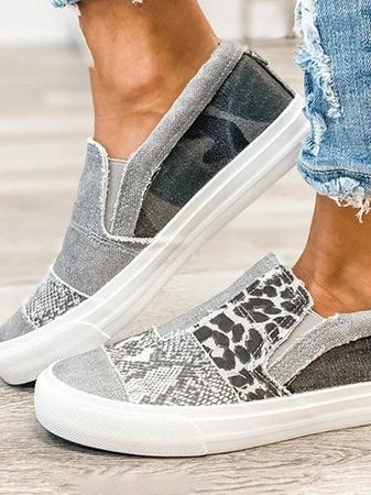 Women's Patterned Slip-On Sneakers