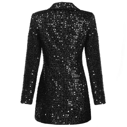 Gloria Women's Mini Dress Sequin Blazer Style