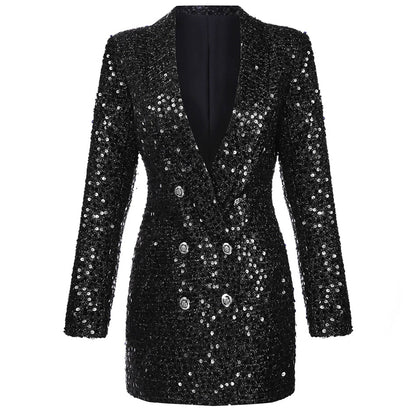 Gloria Women's Mini Dress Sequin Blazer Style