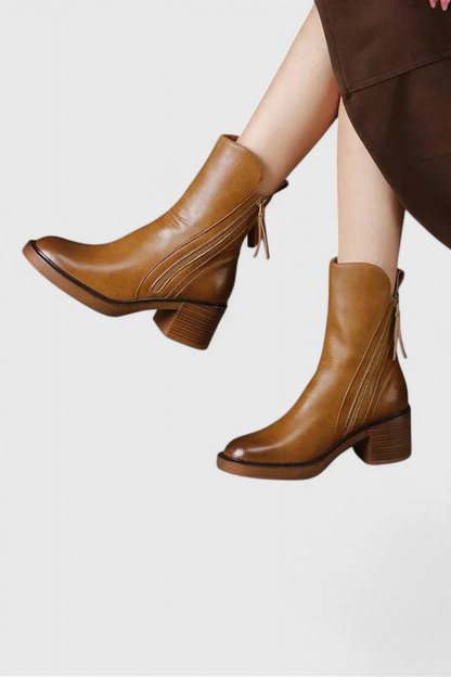 Women's Ankle Boots Sleek Black Leather
