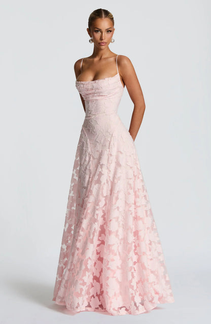 Image of Greta | Women's Spaghetti Strap A-Line Maxi Dress