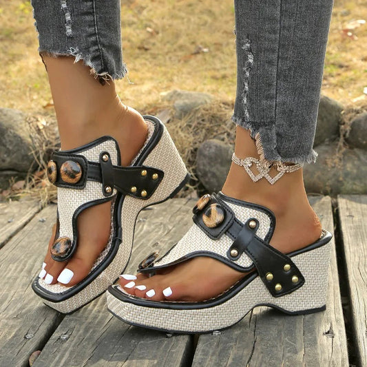 Women's Platform Wedge Sandals - Fashinoza
