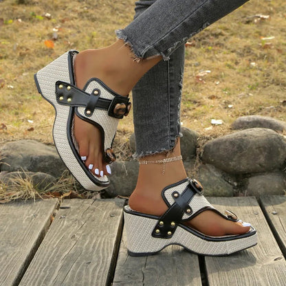 Image of Gwen | Women's Platform Wedge Sandals